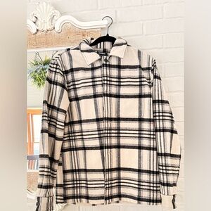 Express Monochrome Plaid Shirt